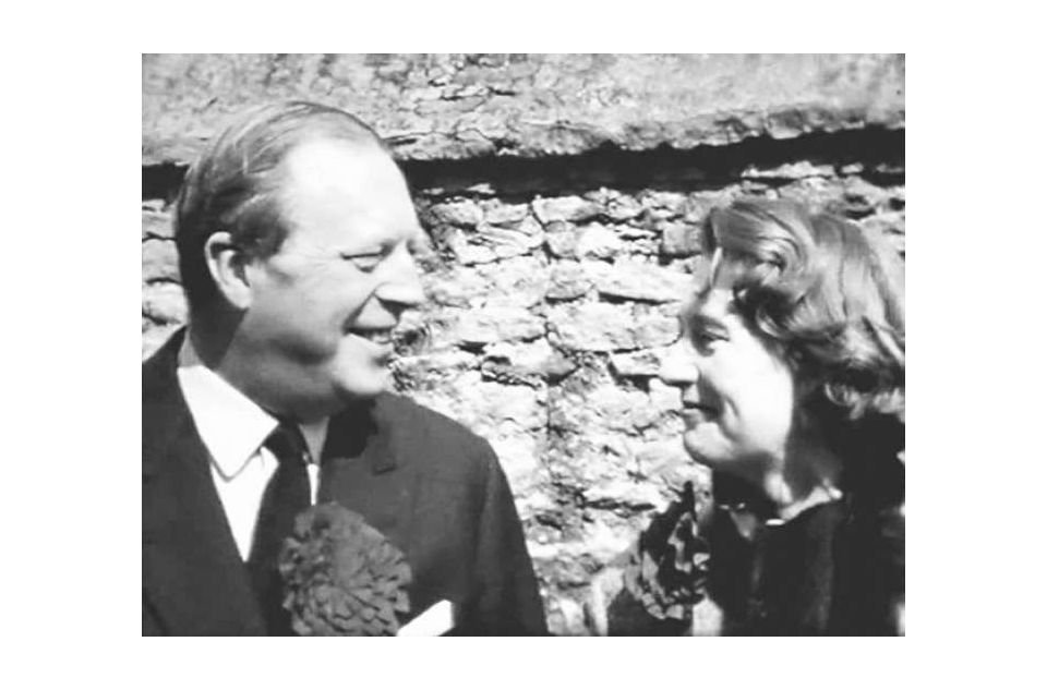 Airey Neave and his wife electioneering, date uncertain