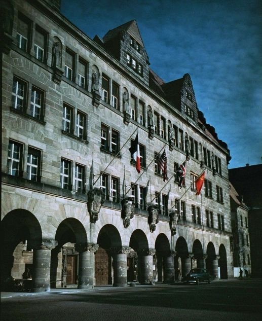 The Palace of Justice during the Nuremberg Trials. 1945. 