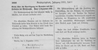 Publication of the law to safeguard the unity of party and state in the Reichsgesetzblatt newspaper