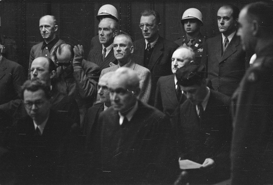 Angeklagte im Nürnberger Tribunal