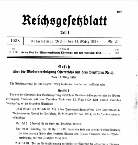 Veröffentlichung des Gesetzes im Reichsgesetzblatt