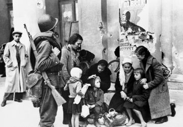 Zivilisten in Warschau unmittelbar nach dem Kriegsbeginn, September 1939