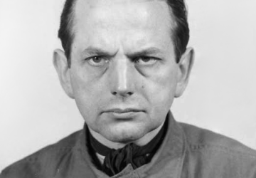 Otto Ohlendorf (1907-1951), German SS-General of the Einsatzgruppen killing squads. This photograph of Ohlendorf was taken by US Army photographers on behalf of the Office of Chief of Counsel for War Crimes (OCCWC) during Nuremberg Trial IX (Einsatzgruppen Trial / Einsatzgruppen-Prozess).