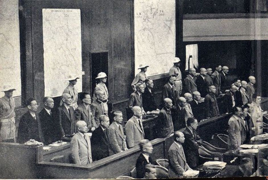 Bloc des accusés. Ichigaya, Tokyo. 1946