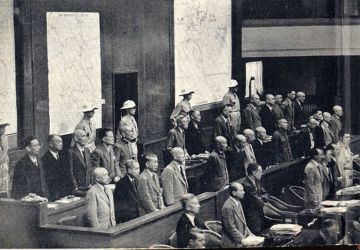 Bloc des accusés. Ichigaya, Tokyo. 1946