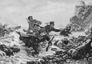 La Grande Guerre patriotique dans l’art soviétique. Andreï Plotnov (1916–1997). «Débarquement aux îles Kouriles», 1947.