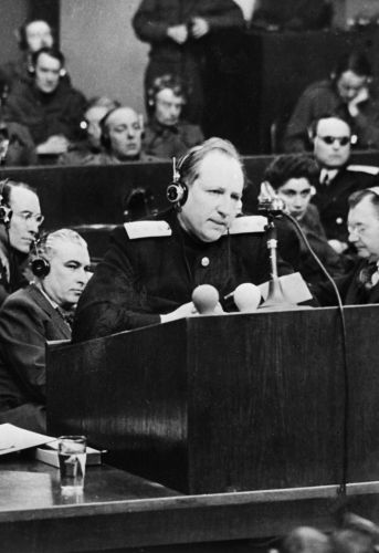 Einführungsrede des Chefanklägers des Internationalen Militärgerichtshofs im Namen der Sowjetunion, Generalleutnants der Justiz, Roman Rudenko. 8. Februar 1946