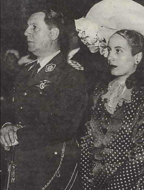 Juan Domingo Perón et Eva Duarte de Perón en 1945