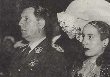Juan Domingo Perón et Eva Duarte de Perón en 1945