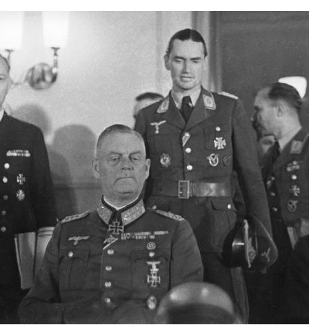 Field Marshal Wilhelm Keitel signing the German Instrument of Surrender. 8 May 1945.  © Sputnik, Georgy Petrusov