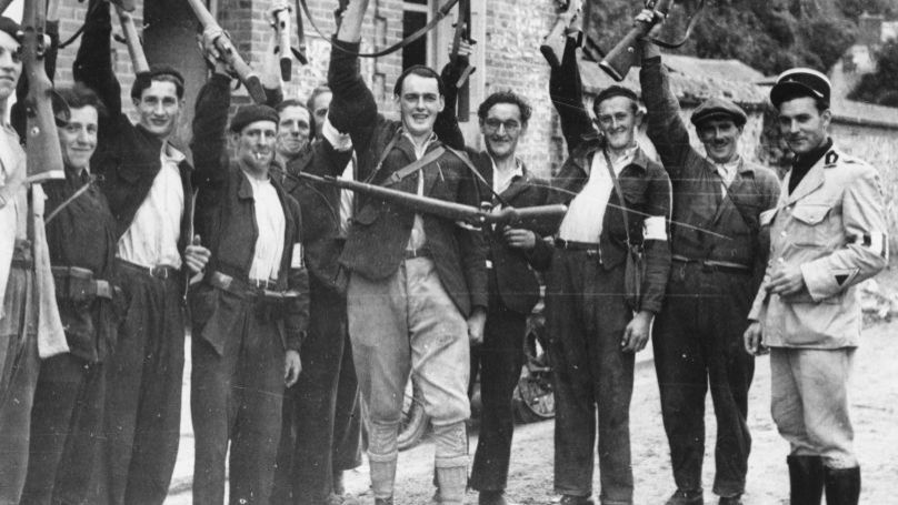 French Resistance fighters, Quillebeuf, France, August 1944. © AP Photo