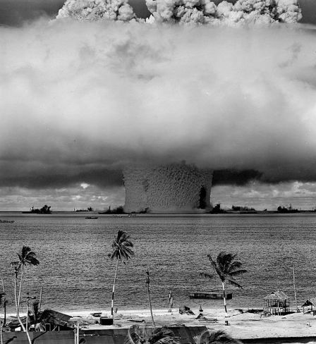  Nuclear weapon test by the United States military at Bikini Atoll, 1946.