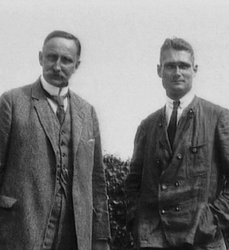 Professor Karl Haushofer mit Rudolf Heß (R), Anfang 1920er