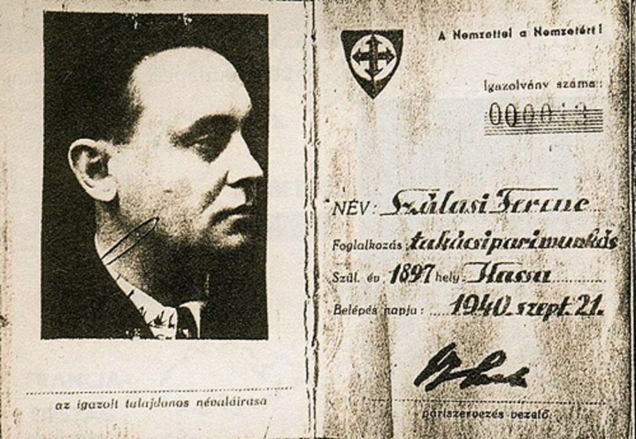 Carte du parti de Szálasi