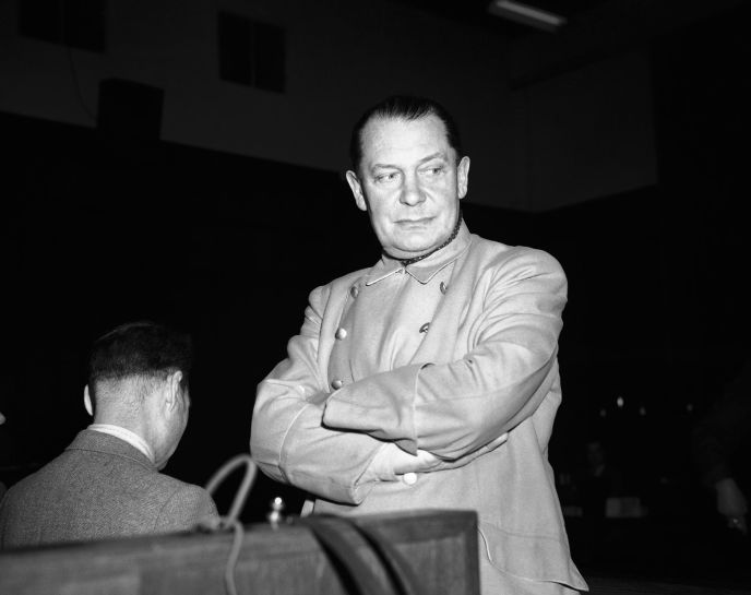 Hermann Göring lors du procès de Nuremberg, le 20 février 1946.
