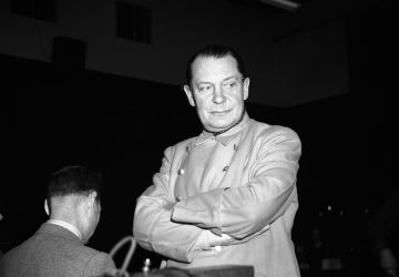 Hermann Göring lors du procès de Nuremberg, le 20 février 1946.