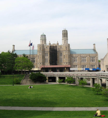 Lehman College Music Building on a cloudy afternoon.