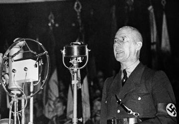 Wilhelm Frick, ministre de l'Intérieur du Troisième Reich, lors de son discours du 18 janvier 1939