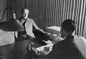 Arthur Axmann lors de son interrogatoire à Nuremberg, octobre 1947
