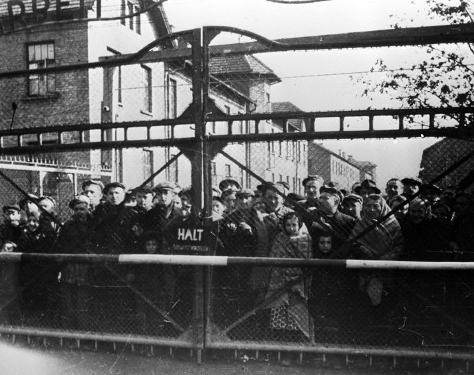 Häftlinge von Auschwitz. Januar 1945.