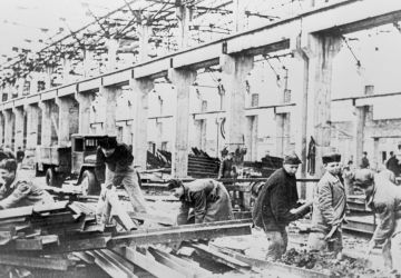 At the construction of the Minsk Tractor Works 