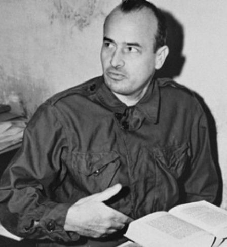 Hans Frank in seiner Zelle, November 1945.