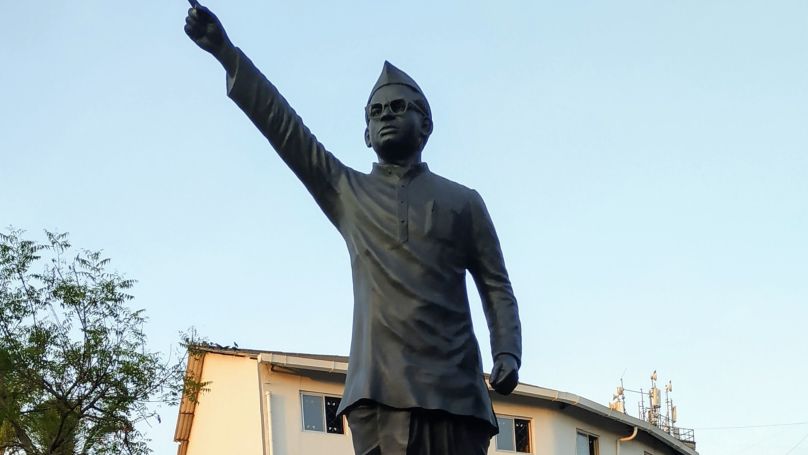 Monument à Ram Manohar Lohia sur une place qui porte son nom, à Margao, Goa