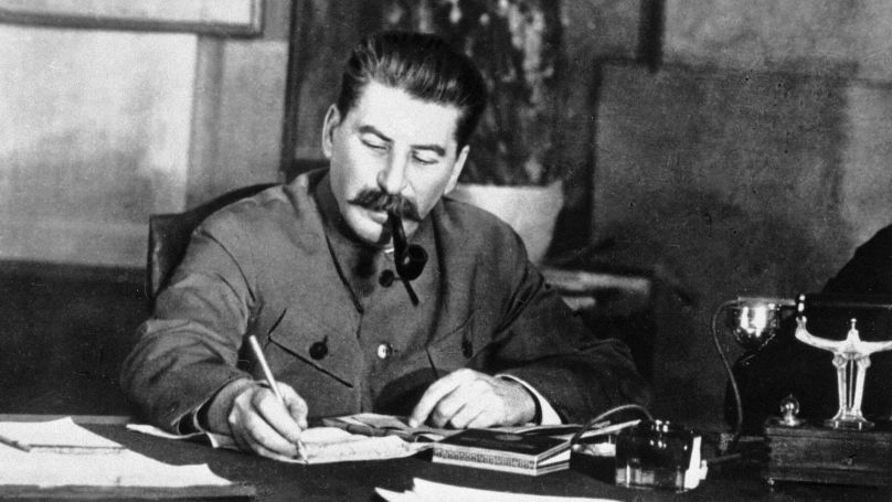 Joseph Stalin in his study