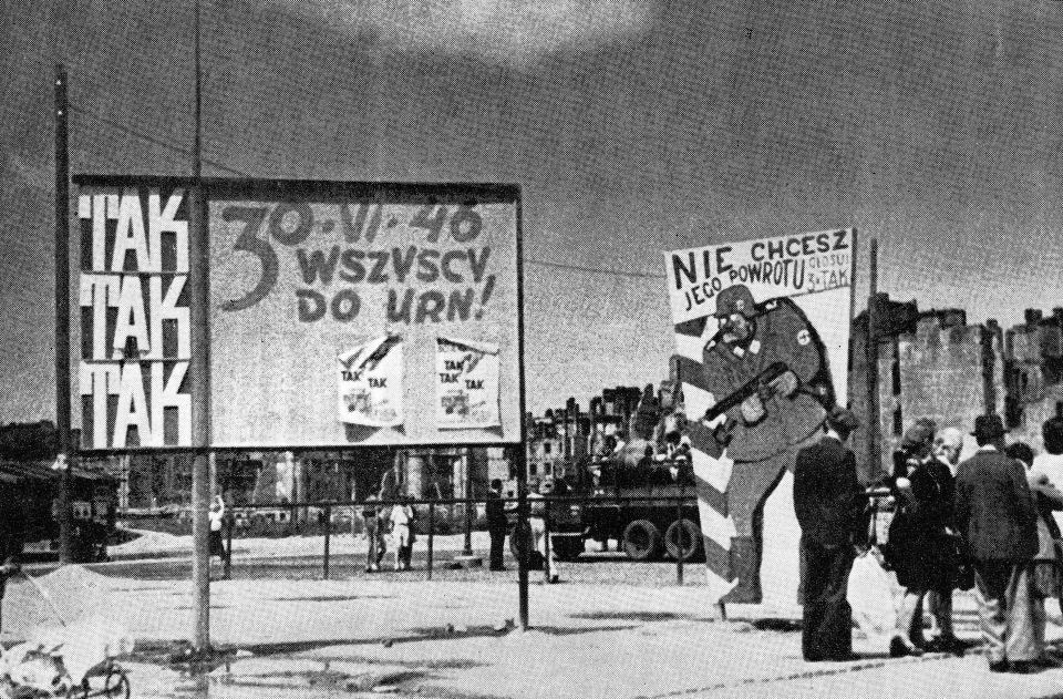 Campagne d’agitation pour le référendum populaire à Varsovie, 1946