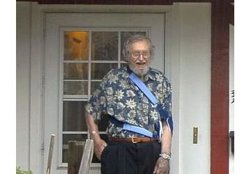 Georg Gärtner, connu sous le faux nom de Dennis Whiles, 89 ans, lors du Jour de l'Indépendance aux États-Unis, le 4 juillet 2009.