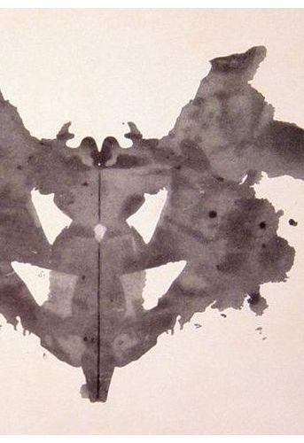 the first of the blots of the Rorschach inkblot test