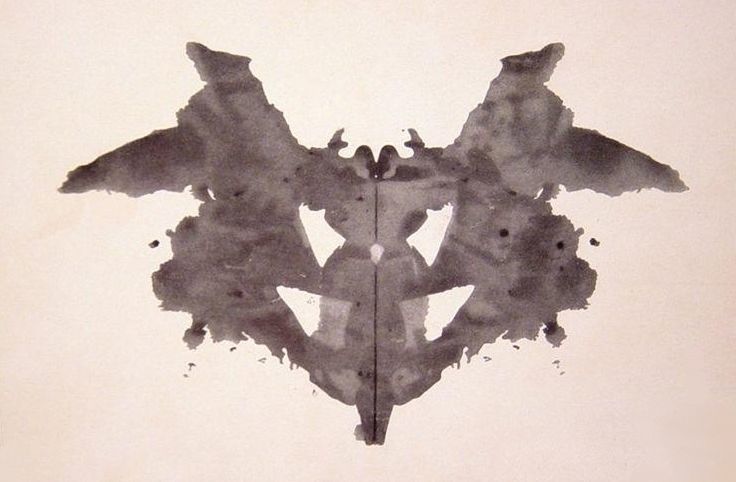 the first of the blots of the Rorschach inkblot test