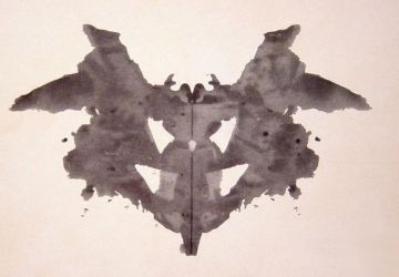 the first of the blots of the Rorschach inkblot test