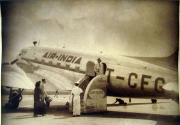 Un des premiers avions de la compagnie aérienne Air India