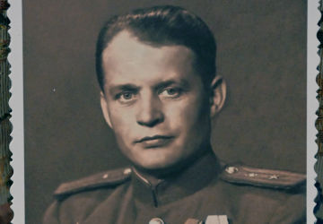 Dmitri Reznitchenko. 1945. Archives de la famille Reznitchenko. Au procès de Nuremberg il avait le grade de major et le poste de procureur militaire de Leipzig. Il n'avait que 32 ans.