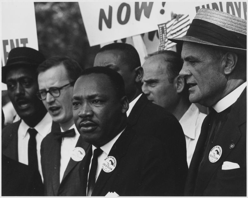 Martin Luther King lors d’une marche pour les droits civiques, 1963