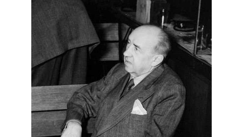 Walter Funk auf der Anklagebank bei den Nürnberger Prozessen