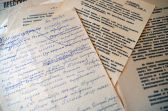 Notes de Dmitri Reznitchenko sur le verdict du tribunal de Nuremberg. 1er octobre 1946. Archives de la famille Reznitchenko.