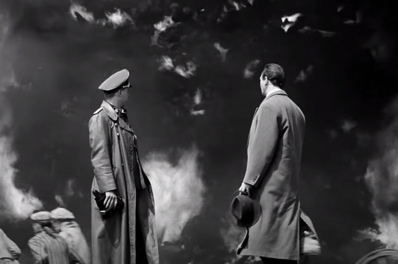 A screenshot from the movie "Schindler's List" 