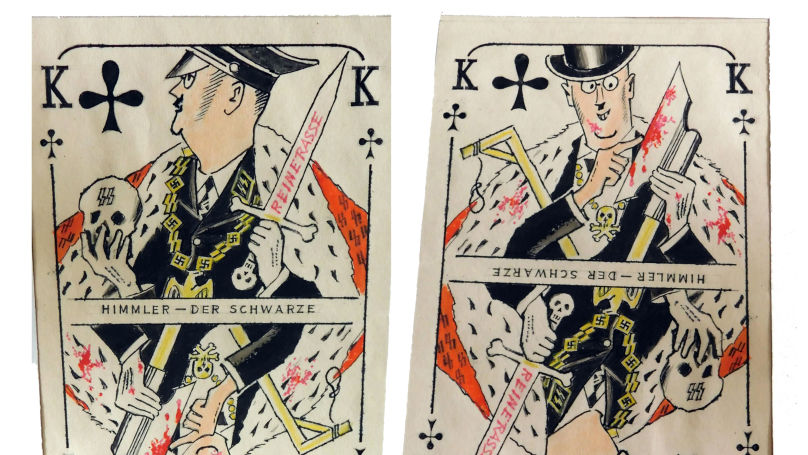 Ivan Harkevich depicted Hitler, Goebbels, Himmler and Göring as “Kings” in his deck. In the photo – the card with Himmler