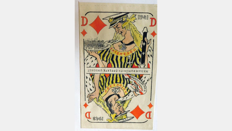 Dans le jeu de cartes d’Ivan Kharkevitch, les «dames» sont les alliés de l'Allemagne nazie: Hongrie, Finlande, Roumanie (sur la photo) et Italie