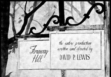 Le générique de Faraway Hill, le premier feuilleton télévisé de l’histoire. Domaine public
