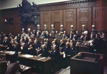 Les accusés lors du prononcé du jugement, le 30 septembre 1946