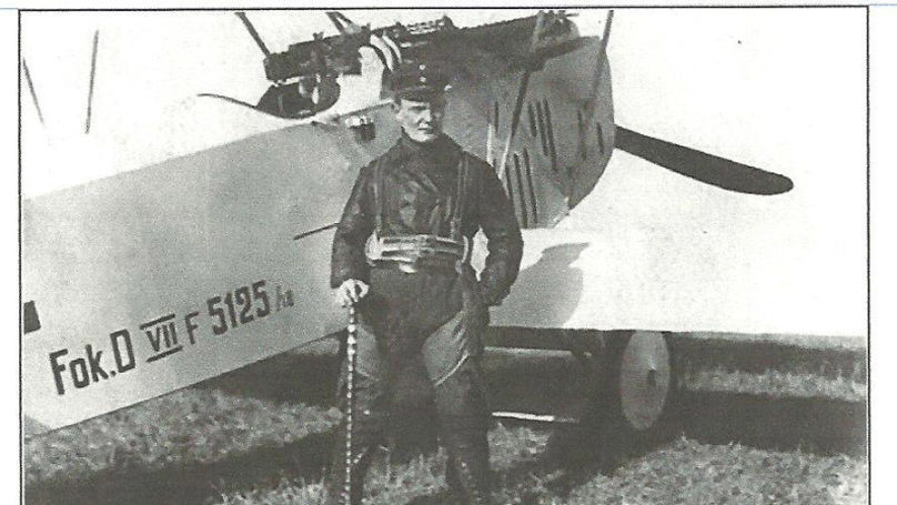 Photo postcard showing Hermann Göring next to his Fokker DVII 5125/1918 aircraft