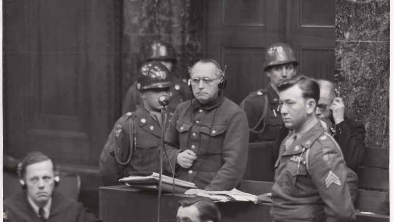 The Judges' Trial, the third trial of the Subsequent Nuremberg Trials. The trial was against the Nazi judges, of whom Josef Altstötter (in the photo) was the chief judge.